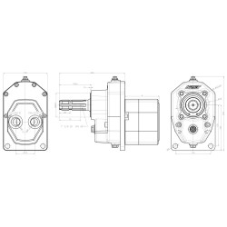 Zapfwellengetriebe mit Stummel und Pumpe PZ30-WOM