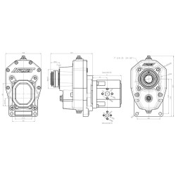 Zapfwellengetriebe mit Schiebemuffe und Pumpe BG2, PZS-E-n
