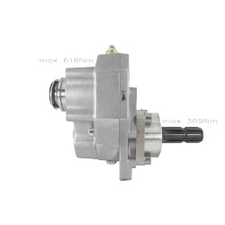 Female - male gearbox ratio 1:2, changes rotation direction , 35 kW